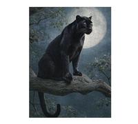 Puzzle pour Adolescents 1000pcs(52x38cm) Black Panther Moonlit Tree Branch Puzzle pour Adultes - Jeux Relaxants - Défi Difficile - Aide À Exercer Le Cerveau 1000pcs(52x38cm)