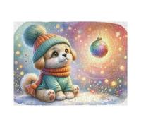 Puzzle pour Adolescents 1000pcs(52x38cm) Christmas Puppy in Winter Wonderland Puzzles pour Adolescents, Jouets À Monter Soi-même, Anti-Stress, À Offrir en Cadeau À Toute La Famille 1000pcs(52x38cm)