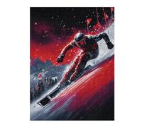 Puzzle pour Adolescents 1000pcs(52x38cm) Extreme Skiing Thrills Red Flag Challenge Puzzle pour Adultes - Jeux Relaxants - Défi Difficile - Aide À Exercer Le Cerveau 1000pcs(52x38cm)