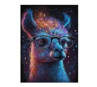 Puzzle pour Adolescents 1000pcs(52x38cm) Galactic Llama Glasses Art Print Puzzle pour Adultes, Jeu Manuel, Décoration Intérieure, Idéal comme Cadeau pour Toute La Famille 1000pcs(52x38cm)