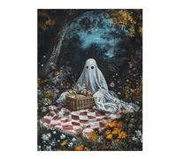 Puzzle pour Adolescents 1000pcs(52x38cm) Ghostly Picnic in The Woods Puzzles pour Adultes, Jouet, Décoration Murale, Décoration Intérieure pour Anniversaire, Noël 1000pcs(52x38cm)