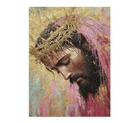 Puzzle pour Adolescents 1000pcs(52x38cm) Golden Crowned Religious Artwork Puzzles pour Adultes, Jouet, Décoration Murale, Décoration Intérieure pour Anniversaire, Noël 1000pcs(52x38cm)