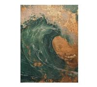 Puzzle pour Adolescents 1000pcs(52x38cm) Golden Marbel Wave Art Puzzles pour Adolescents, Jouets À Monter Soi-même, Anti-Stress, À Offrir en Cadeau À Toute La Famille 1000pcs(52x38cm)