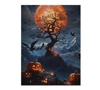 Puzzle pour Adolescents 1000pcs(52x38cm) Halloween Moonlit Mountain Puzzles pour Adultes, Jouet, Décoration Murale, Décoration Intérieure pour Anniversaire, Noël 1000pcs(52x38cm)