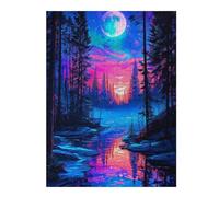 Puzzle pour Adolescents 1000pcs(52x38cm) Magical Forest Reflections Puzzle pour Adultes - Jeux Relaxants - Défi Difficile - Aide À Exercer Le Cerveau 1000pcs(52x38cm)