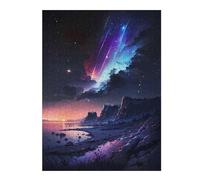 Puzzle pour Adolescents 1000pcs(52x38cm) Night Sky with Shooting Stars Puzzles pour Adolescents, Jouets À Monter Soi-même, Anti-Stress, À Offrir en Cadeau À Toute La Famille 1000pcs(52x38cm)