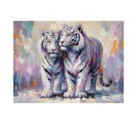 Puzzle pour Adolescents 1000pcs(52x38cm) Pièces De Puzzle Abstract Tiger Love Puzzle pour Adultes - Jouet Anti-Stress - Cadeau d'anniversaire - Difficile À Compléter 1000pcs(52x38cm)