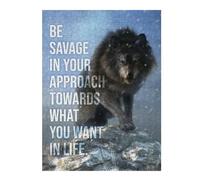 Puzzle pour Adolescents 1000pcs(52x38cm) Pièces De Puzzle Be Savage Wolf Motivation Puzzle pour Adultes - Jouet Anti-Stress - Cadeau d'anniversaire - Difficile À Compléter 1000pcs(52x38cm)
