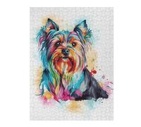 Puzzle pour Adolescents 1000pcs(52x38cm) Pièces De Puzzle Colorful Yorkshire Terrier Puzzle pour Adultes - Jouet Anti-Stress - Cadeau d'anniversaire - Difficile À Compléter 1000pcs(52x38cm)