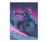 Puzzle pour Adolescents 1000pcs(52x38cm) Pièces De Puzzle Neon Snowboarder Adventure Puzzles pour Adultes Jeux Relaxants Assemblage De Motifs pour Les Jeux 1000pcs(52x38cm)