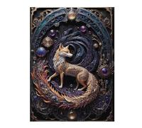 Puzzle pour Adolescents 1000pcs(52x38cm) Pièces De Puzzle Steampunk Red Fox Art Deco Puzzle pour Adultes - Jouet Anti-Stress - Cadeau d'anniversaire - Difficile À Compléter 1000pcs(52x38cm)