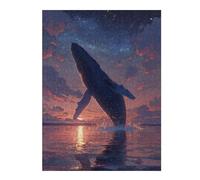 Puzzle pour Adolescents 1000pcs(52x38cm) Pièces De Puzzle Whale Watching at Sunset-1 Puzzles pour Adultes Jeux Relaxants Assemblage De Motifs pour Les Jeux 1000pcs(52x38cm)