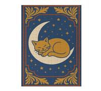 Puzzle pour Adolescents 1000pcs(52x38cm) Sleeping Cat on Moon Art Puzzles pour Adolescents, Jouets À Monter Soi-même, Anti-Stress, À Offrir en Cadeau À Toute La Famille 1000pcs(52x38cm)