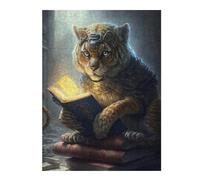 Puzzle pour Adolescents 1000pcs(52x38cm) Steampunk Tiger Reading Magic Book Puzzles pour Adultes - Jeu Manuel, Amusant Et Stimulant - Cadeaux 1000pcs(52x38cm)
