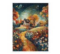 Puzzle pour Adolescents 1000pcs(52x38cm) Whimsical Autumn Cottage Scene-1 Puzzles pour Adultes Jouets Anti-Stress Décoration Parfaite Difficile À Compléter 1000pcs(52x38cm)