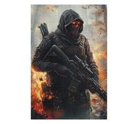 Puzzle pour Adolescents 1000pcs(75x50cm) Apocalyptic Warrior with Red Eyes Puzzles pour Adultes, Jouet, Décoration Murale, Décoration Intérieure pour Anniversaire, Noël 1000pcs(75x50cm)