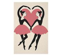 Puzzle pour Adolescents 1000pcs(75x50cm) Ballet Dancers Forming A Heart Puzzles pour Adolescents, Jouets À Monter Soi-même, Anti-Stress, À Offrir en Cadeau À Toute La Famille 1000pcs(75x50cm)
