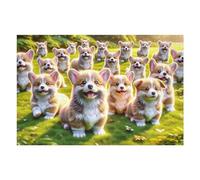 Puzzle pour Adolescents 1000pcs(75x50cm) Corgi Puppies Garden Puzzles pour Adultes, Jouets À Monter Soi-même, Améliorent La Mémoire, Idéal comme Cadeau 1000pcs(75x50cm)