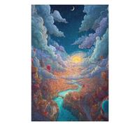 Puzzle pour Adolescents 1000pcs(75x50cm) Fantasy Cloud Cityscape Puzzles pour Adultes, Jouet, Décoration Murale, Décoration Intérieure pour Anniversaire, Noël 1000pcs(75x50cm)