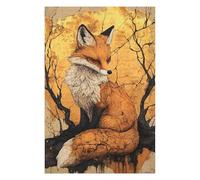 Puzzle pour Adolescents 1000pcs(75x50cm) Kintsugi Golden Fox Illustration Puzzles pour Adolescents, Jouets À Monter Soi-même, Anti-Stress, À Offrir en Cadeau À Toute La Famille 1000pcs(75x50cm)