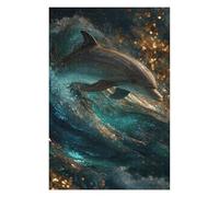 Puzzle pour Adolescents 1000pcs(75x50cm) Oceanic Wonder Dolphin in Motion Puzzle pour Adultes - Jeux Relaxants - Défi Difficile - Aide À Exercer Le Cerveau 1000pcs(75x50cm)