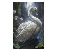 Puzzle pour Adolescents 1000pcs(75x50cm) Pièces De Puzzle Enchanted Swan Pond Scene Puzzles pour Adultes Jeux Relaxants Assemblage De Motifs pour Les Jeux 1000pcs(75x50cm)