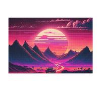Puzzle pour Adolescents 1000pcs(75x50cm) Pièces De Puzzle Futuristic Open Neon Road Puzzle pour Adultes - Jouet Anti-Stress - Cadeau d'anniversaire - Difficile À Compléter 1000pcs(75x50cm)