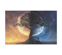 Puzzle pour Adolescents 1000pcs(75x50cm) Pièces De Puzzle Yin Yang Tree Day Night Balance Puzzle pour Adultes - Jouet Anti-Stress - Cadeau d'anniversaire - Difficile À Compléter 1000pcs(75x50cm)