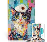 Puzzle pour Adolescents 2000 pièces Chat avec du Papier Toilette Analyse et logique Renforcer l'amour Entre Les Couples 70x100cm