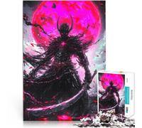 Puzzle pour Adolescents 2000 pièces Guerrier Noir sous la Lune de Sang Jeux éducatifs Car C'est Un pour Toute la Famille 70x100cm