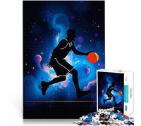 Puzzle pour Adolescents 2000 pièces Joueur de Basket-Ball dans l'espace défi éducatif Liste de souhaits avec Le Père Noël 70x100cm