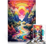 Puzzle pour Adolescents 2000 pièces Montagnes fantastiques colorées Impossible Chaque pièce est Unique - Jeu Familial Stimulant et Amusant 70x100cm