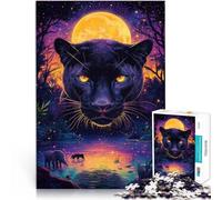 Puzzle pour Adolescents 2000 pièces Peinture Couleur panthère Noire Jeu intellectuel Car C'est Un pour Toute la Famille 70x100cm