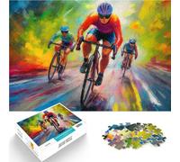 Puzzle pour Adolescents 2000 pièces Peinture de Course Cycliste Jouets à Faire soi-même Renforcer l'amour Entre Les Couples 70x100cm
