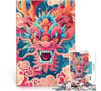 Puzzle pour Adolescents 2000 pièces Rugissement Vibrant du Dragon Staycation Tuer Le Temps Cadeau d'anniversaire 70x100cm