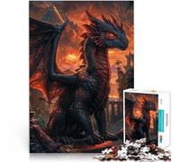 Puzzle pour Adolescents 2000 pièces Sentinelle du Dragon du Coucher du Soleil Jouets de Jeu Décoration Parfaite 70x100cm