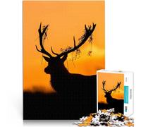 Puzzle pour Adolescents 2000 pièces Silhouette de cerf élaphe Jouets Jeux éducatifs Soulagement du Stress Décoration Parfaite 70x100cm
