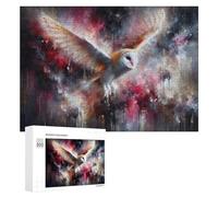 Puzzle pour Adolescents 300 PCS Abstract Barn Owl in Flight Painting Puzzles pour Adolescents - Jouets Anti-Stress - Assemblage De Motifs - Cadeaux Uniques pour Anniversaire Et Noël 300 PCS