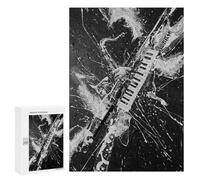 Puzzle pour Adolescents 300 PCS Abstract Musical Instrument Black and White Art Jeux De Puzzle en Famille pour S'amuser en Famille Cadeaux d'anniversaire Et Cadeaux Uniques 300 PCS
