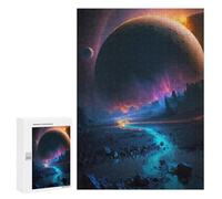 Puzzle pour Adolescents 300 PCS Alien Planet with Glowing River Puzzles pour Adolescents - Jouets Anti-Stress - Améliore La Mémoire - Idéal comme Cadeau 300 PCS