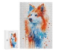Puzzle pour Adolescents 300 PCS American Eskimo Dog Puzzles pour Adultes Jeux De Bricolage Analyse Et Logique Jeu Stimulant Cadeaux 300 PCS