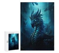 Puzzle pour Adolescents 300 PCS Ancient Blue Dragon Puzzles pour Adolescents - Jouets Anti-Stress - Améliore La Mémoire - Idéal comme Cadeau 300 PCS