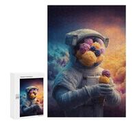 Puzzle pour Adolescents 300 PCS Astronaut with Ice Cream in Space-1 Puzzles pour Adultes Découpe De Précision Stimule Le Cerveau Jeu Amusant Et Stimulant pour Toute La Famille 300 PCS