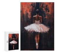 Puzzle pour Adolescents 300 PCS Ballet Dancer in Red The Shadow of Ballet Artistic Expression Jeux De Puzzle en Famille pour S'amuser en Famille Cadeaux d'anniversaire Et Cadeaux Uniques 300 PCS