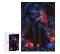 Puzzle pour Adolescents 300 PCS Baron Samedi and Maman Brigitte Gothic Romance in A Graveyard Jeux De Puzzle en Famille pour S'amuser en Famille Cadeaux d'anniversaire Et Cadeaux Uniques 300 PCS