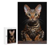 Puzzle pour Adolescents 300 PCS Bengal Cat Puzzles pour Adultes - Décoration Murale - Idée pour Passer Le Temps À La Maison - Anniversaire, Noël 300 PCS