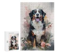 Puzzle pour Adolescents 300 PCS Bernese Mountain Flowers Puzzles pour Adultes - Décoration Murale - Idée pour Passer Le Temps À La Maison - Anniversaire, Noël 300 PCS