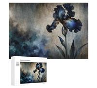 Puzzle pour Adolescents 300 PCS Blue Iris Moody Elegance Puzzles pour Adultes - Décoration Murale - Idée pour Passer Le Temps À La Maison - Anniversaire, Noël 300 PCS