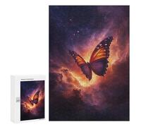 Puzzle pour Adolescents 300 PCS Butterfly in Space Wallpaper Puzzles pour Adultes - Jeu Éducatif Anti-Stress Et Défi Unique 300 PCS