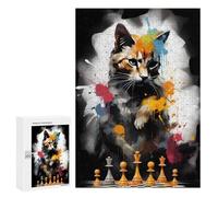Puzzle pour Adolescents 300 PCS Cat Chess Master Puzzles pour Adolescents - Jouets Anti-Stress - Améliore La Mémoire - Idéal comme Cadeau 300 PCS